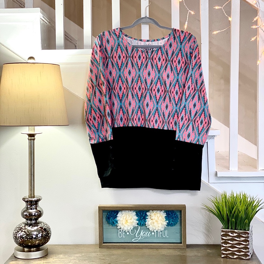 Just arrived! Pink & black Aztec long sleeve!